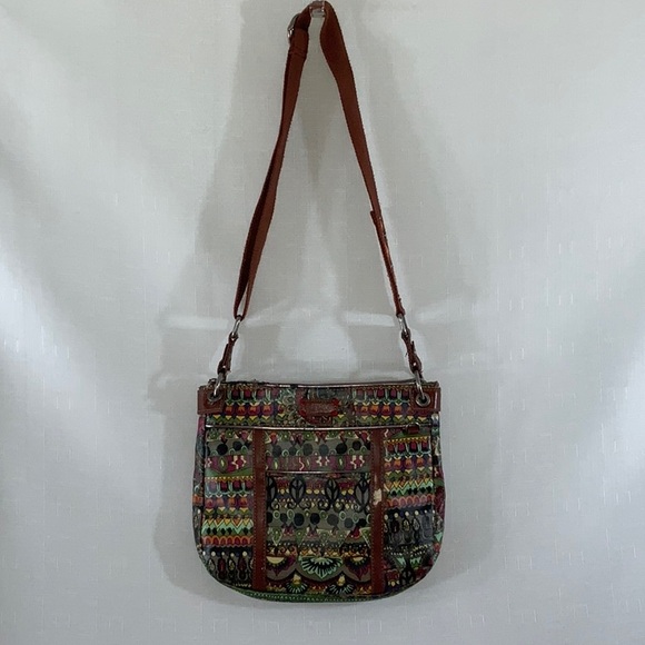 Sakoots Waxed Canvas Peace Crossbody Bag - Picture 5 of 16